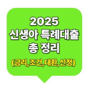 신생아 특례대출 2025 총 정리