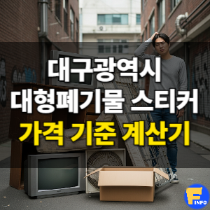 대구광역시 대형폐기물 스티커 가격 기준 계산기